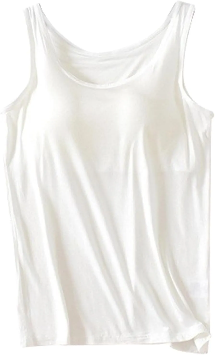 Women's Modal Camisoles Built in Bra Scoop Neck 2025 Summer Camisole Stretch Cami Undershirt Yoga Tanks Tops
