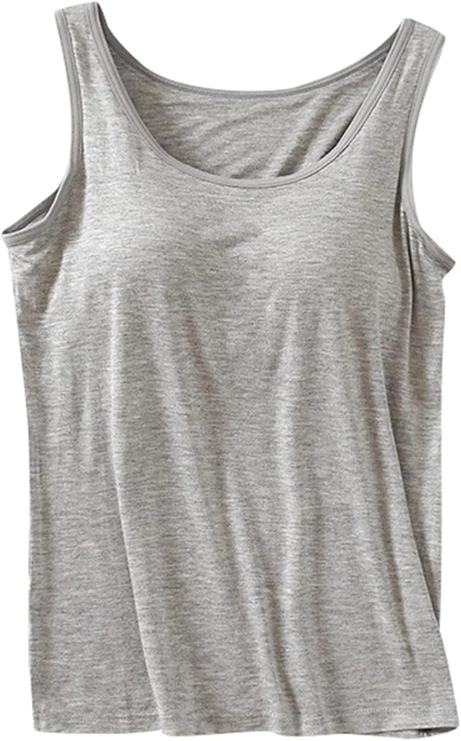 Women's Modal Camisoles Built in Bra Scoop Neck 2025 Summer Camisole Stretch Cami Undershirt Yoga Tanks Tops