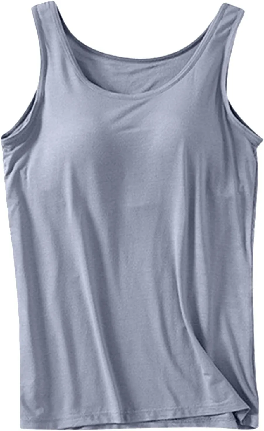 Women's Modal Camisoles Built in Bra Scoop Neck 2025 Summer Camisole Stretch Cami Undershirt Yoga Tanks Tops