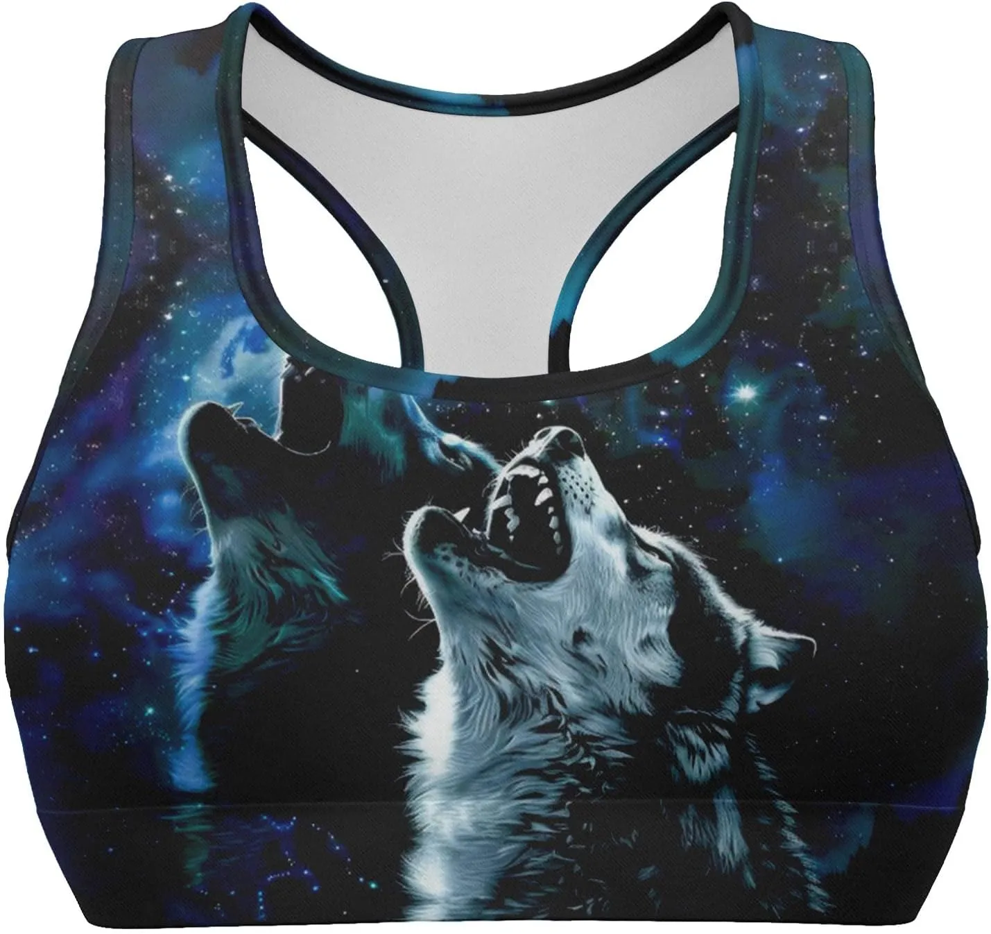 Womens Sports Bra Funny Print Workout Yoga Bras for Women Mandala Tops Dragonfly Tops