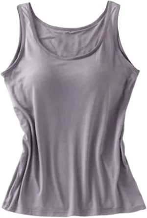 Womens Tank Tops with Built in Bra 2025 Summer Casual Sleeveless Padded Padded Sports Workout Yoga Gym Undershirt