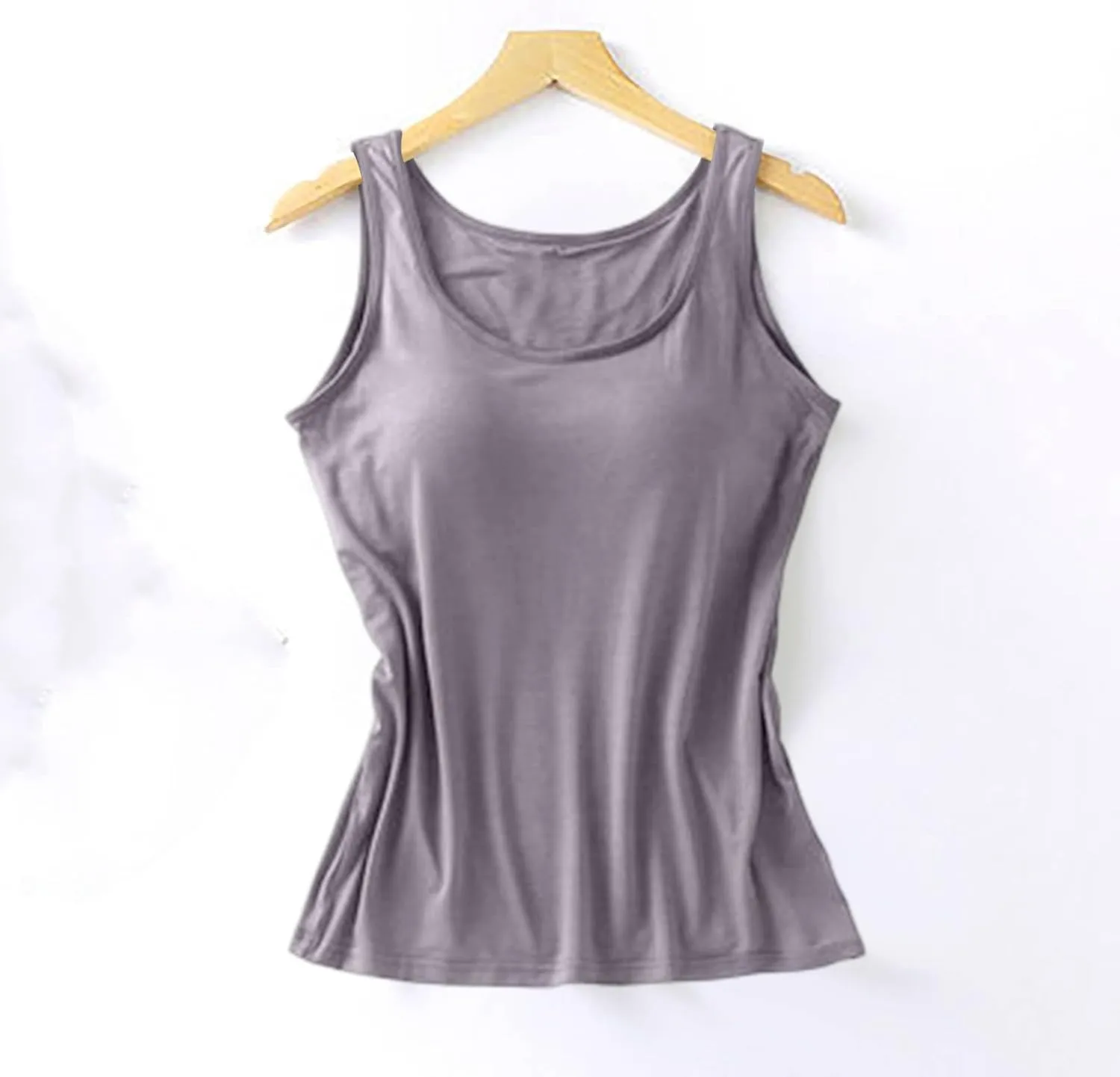 Womens Tank Tops with Built in Bra 2025 Summer Casual Sleeveless Padded Padded Sports Workout Yoga Gym Undershirt