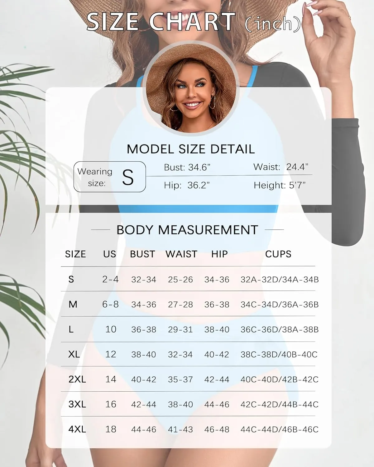 Womens Two Piece Swimsuits High Waisted Bikini Set Rash Guard Bathing Suit Long Sleeve Swimwear Crop Top Teen Girls