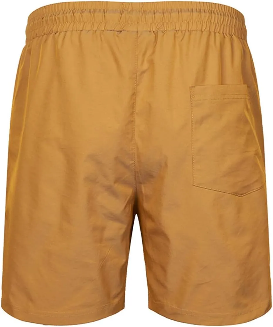 Workout Shorts for Men Quick Dry Drawstring Elastic Gym Shorts Solid Lightweight Athletic Shorts Pocket Active Shorts