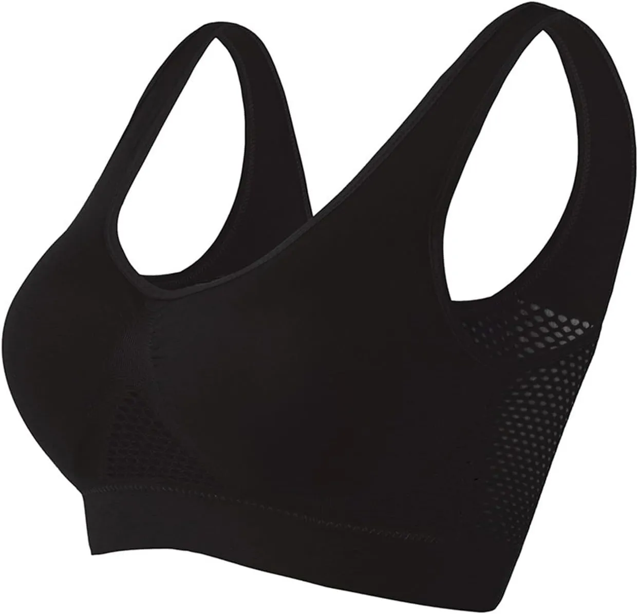 yardsong Sports Bras for Women Plus Size Wireless Seamless Push Up Bras Full Coverage Breathable Comfort Stretch Yoga Bra