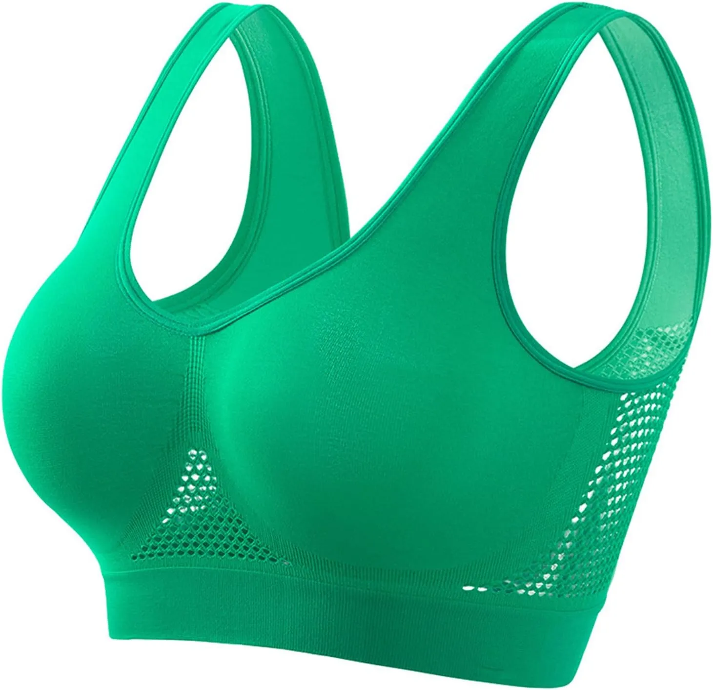 yardsong Sports Bras for Women Plus Size Wireless Seamless Push Up Bras Full Coverage Breathable Comfort Stretch Yoga Bra