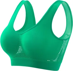 yardsong Sports Bras for Women Plus Size Wireless Seamless Push Up Bras Full Coverage Breathable Comfort Stretch Yoga Bra