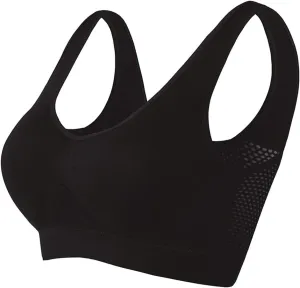 yardsong Sports Bras for Women Plus Size Wireless Seamless Push Up Bras Full Coverage Breathable Comfort Stretch Yoga Bra
